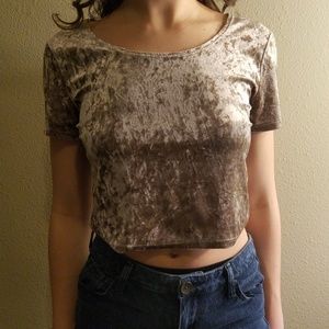 velvet crop top